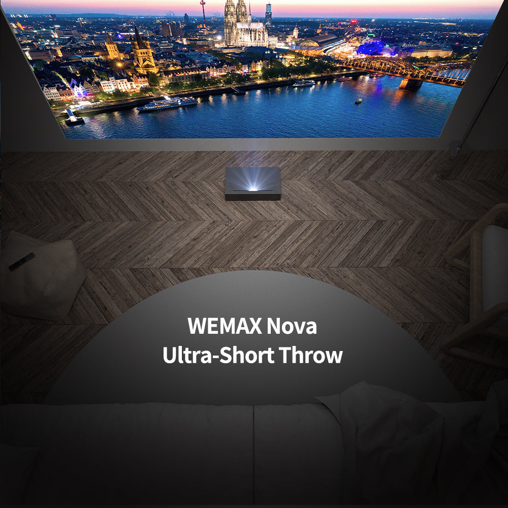 Wemax Nova 4K UHD HDR Ultra-Short Throw Laser Projector + 120" Fixed Frame ALR/CLR UST Screen