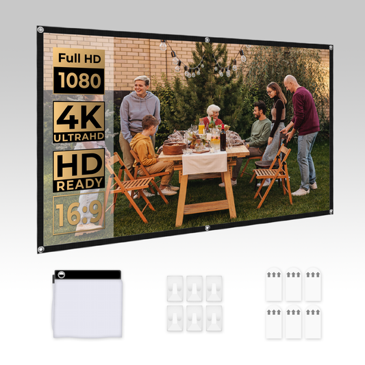 Écran de projecteur portable HD 100" avec support, pour intérieur et extérieur
