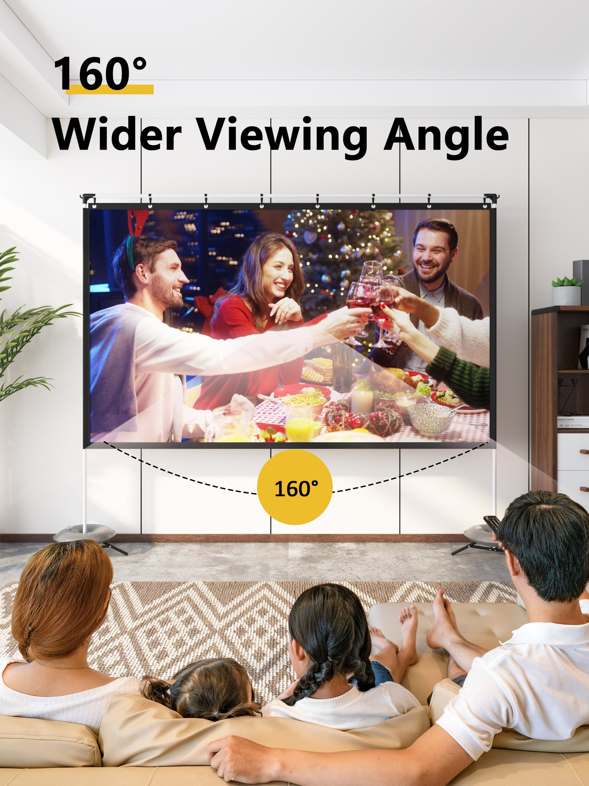 100 Inch Portable Projector Screen with Stand