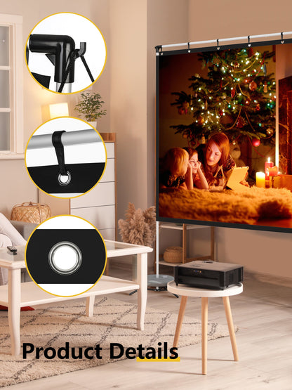 100 Inch Portable Projector Screen with Stand